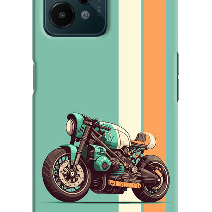 Striped Moto Drift Realme C31 Hard Case Back Cover by Casekaro