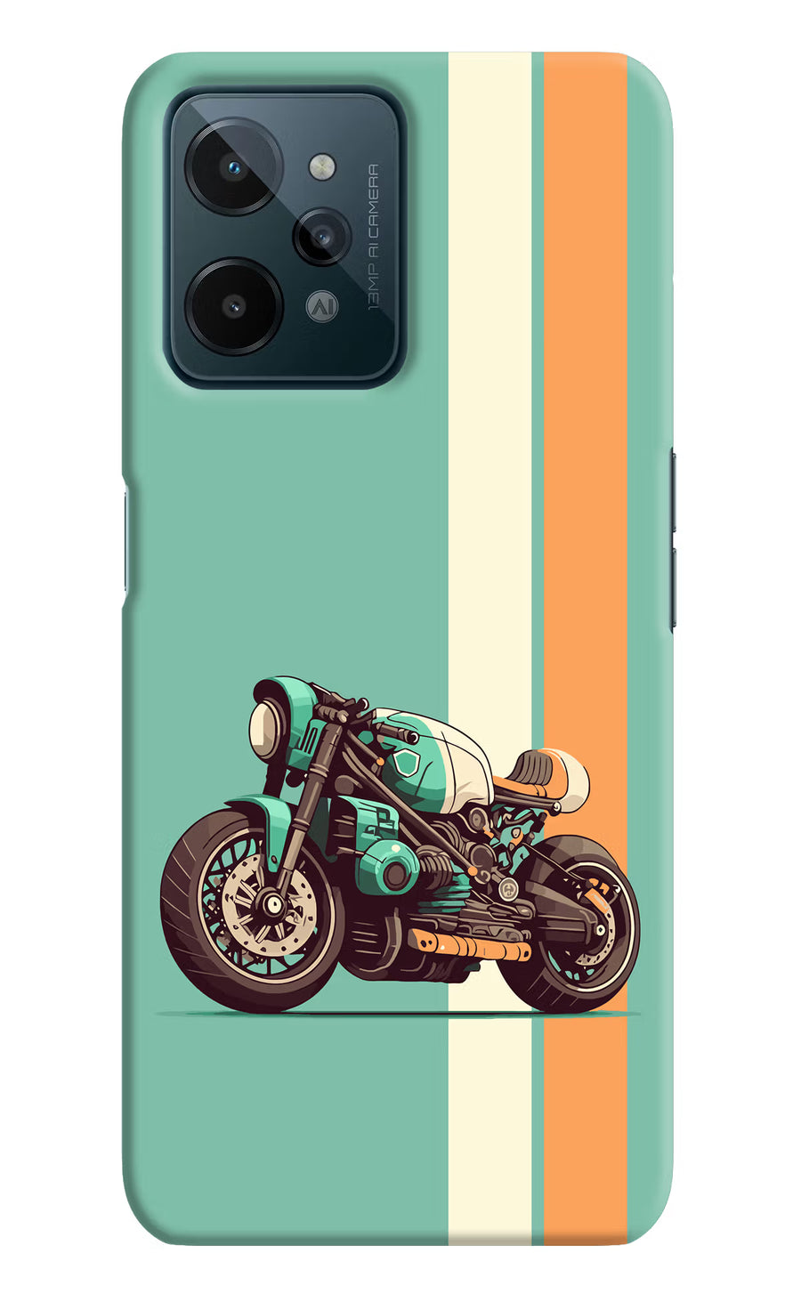 Striped Moto Drift Realme C31 Back Cover, Hard case