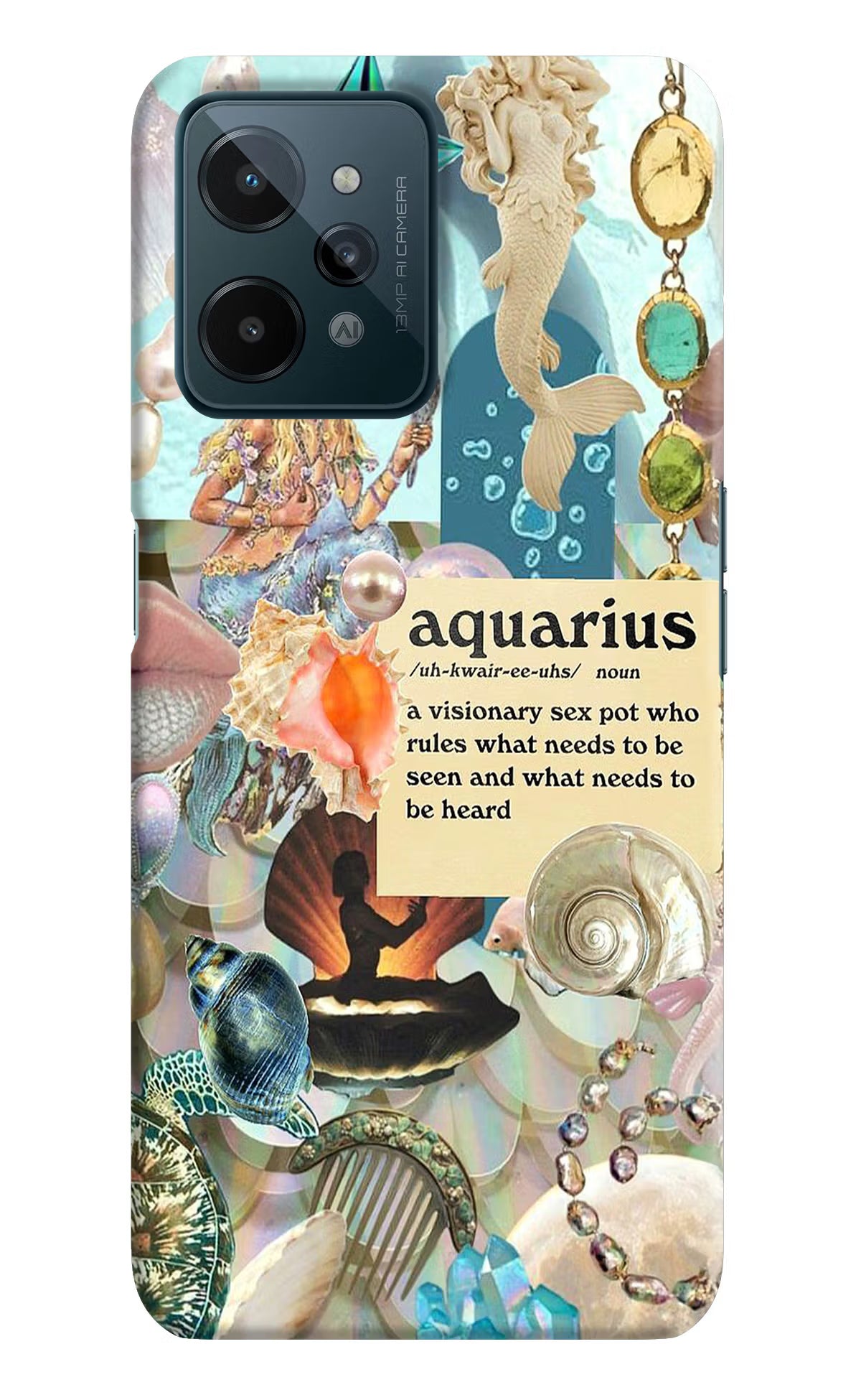 Aquarius Zodiac Realme C31 Hard Case Back Cover by Casekaro