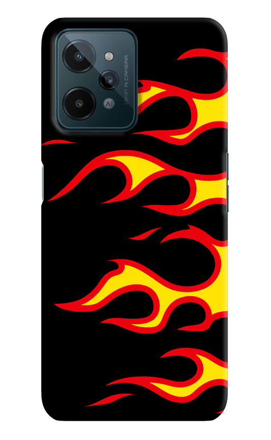Side Sweep Flames Realme C31 Hard Case Back Cover by Casekaro