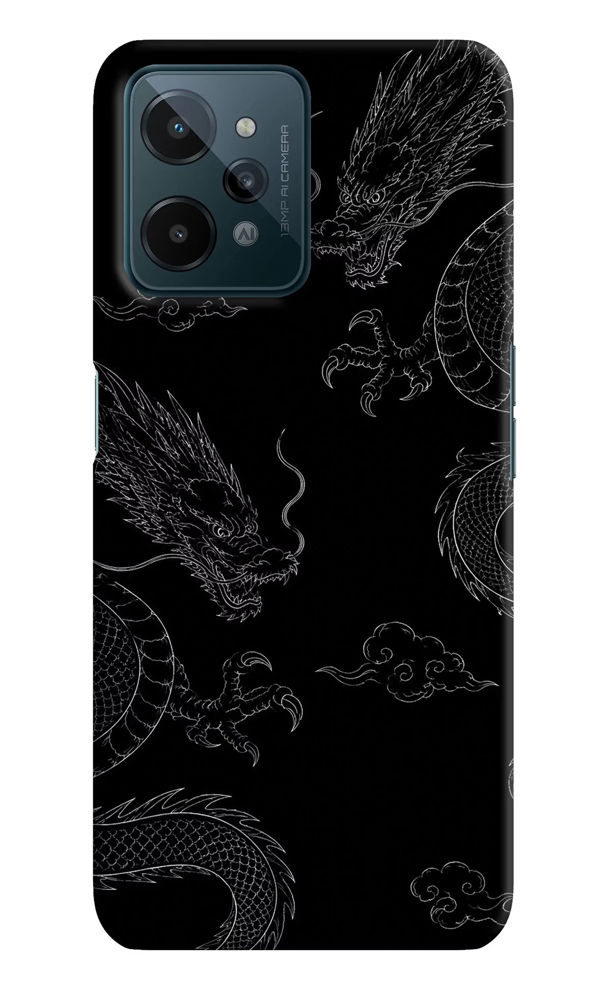 Twin Dragons Realme C31 Hard Case Back Cover by Casekaro
