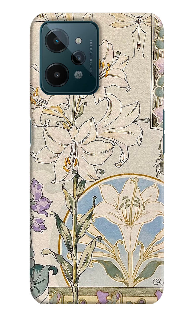 White Lily Realme C31 Hard Case Back Cover by Casekaro