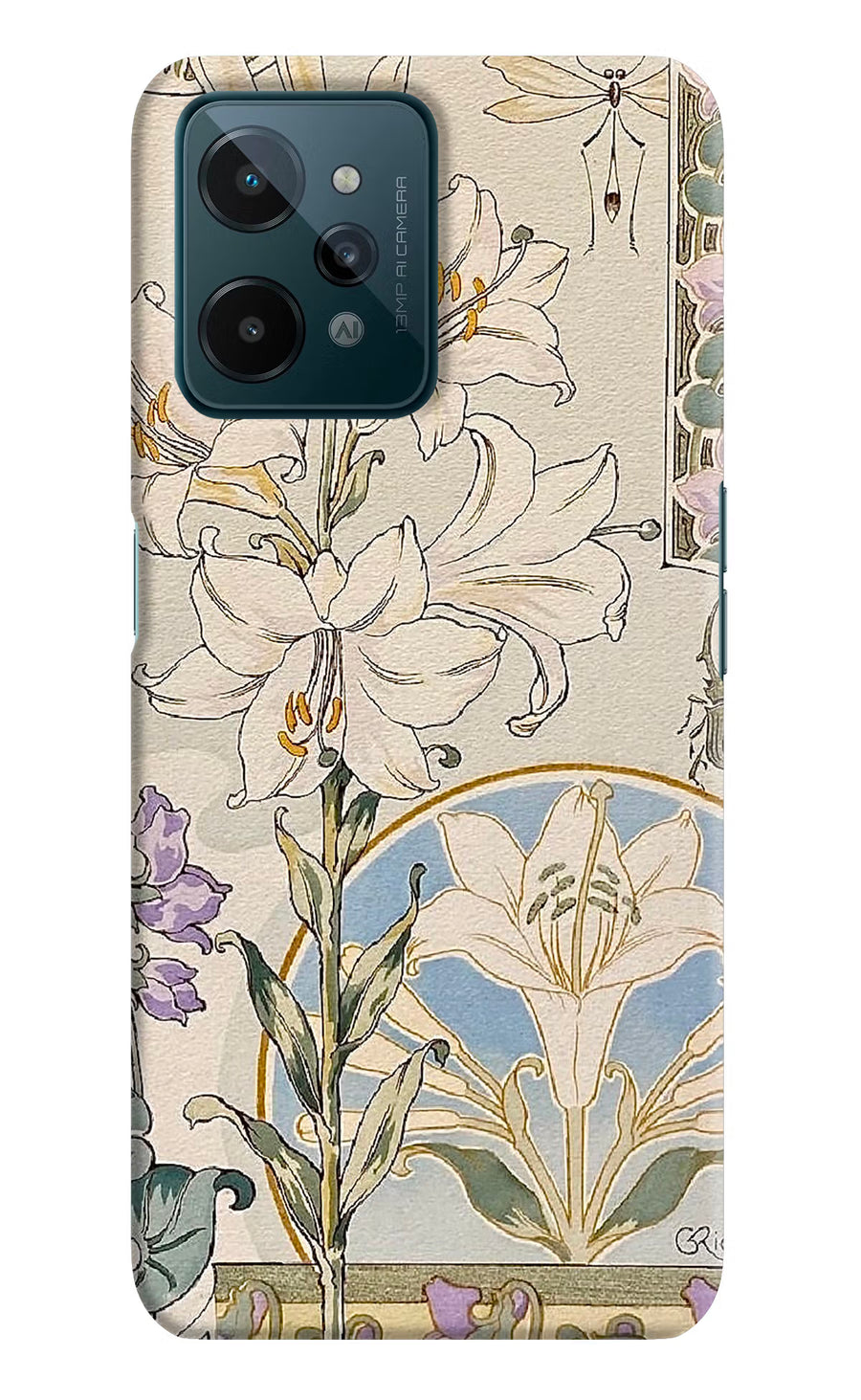 White Lily Realme C31 Back Cover, Hard case