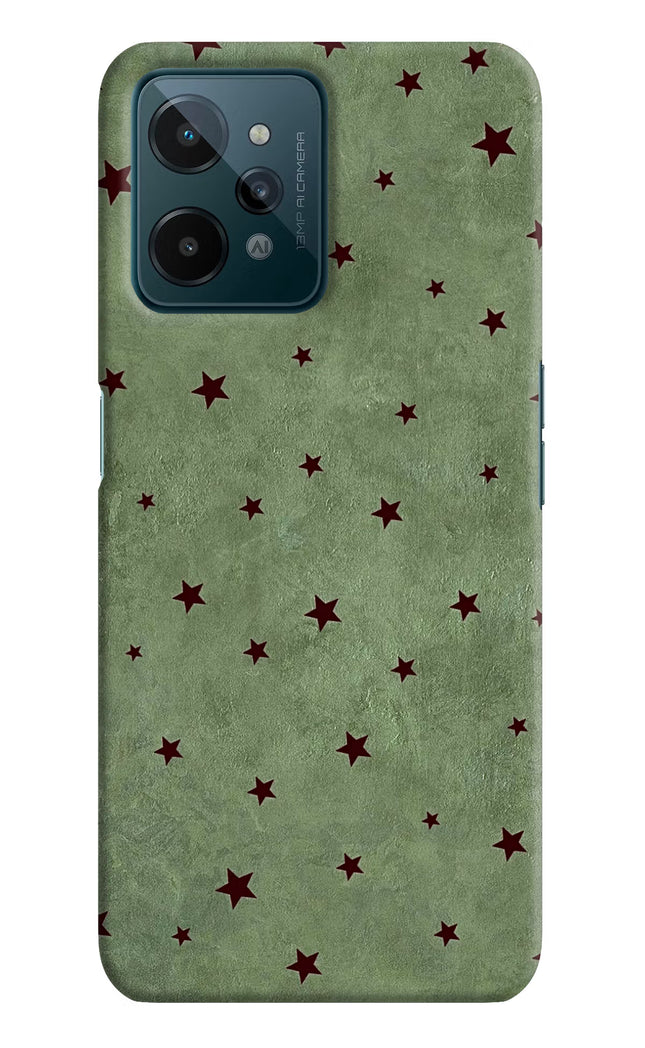 Green Stars Realme C31 Hard Case Back Cover by Casekaro