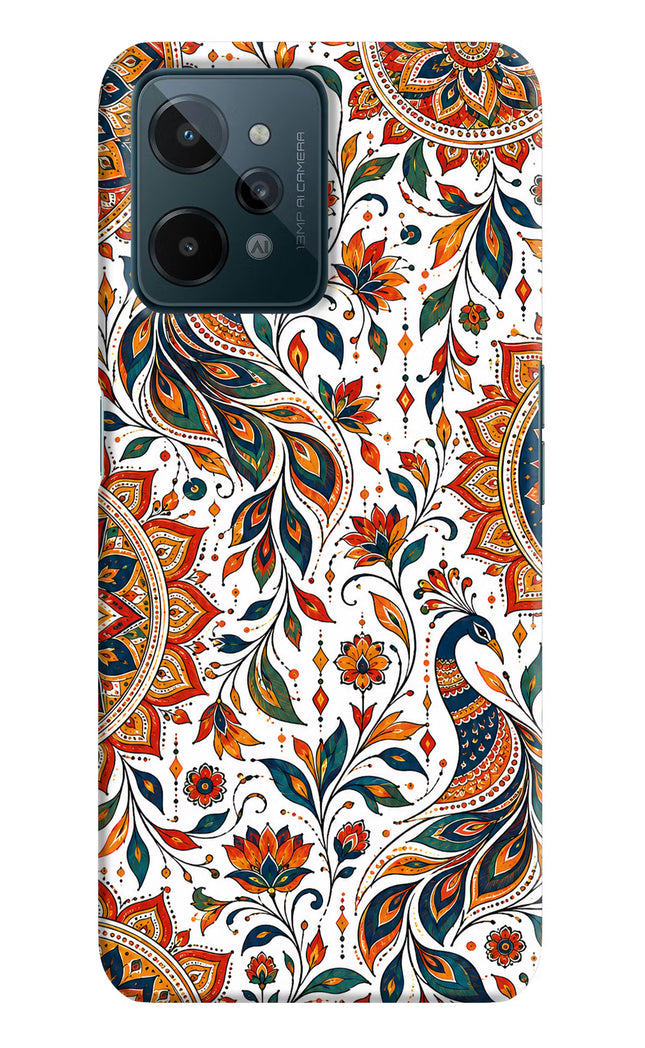 White Mayura Realme C31 Hard Case Back Cover by Casekaro
