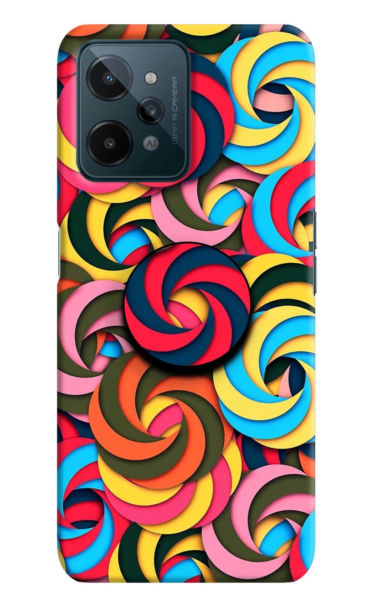 Spiral Pattern Realme C31 Pop Case by Casekaro