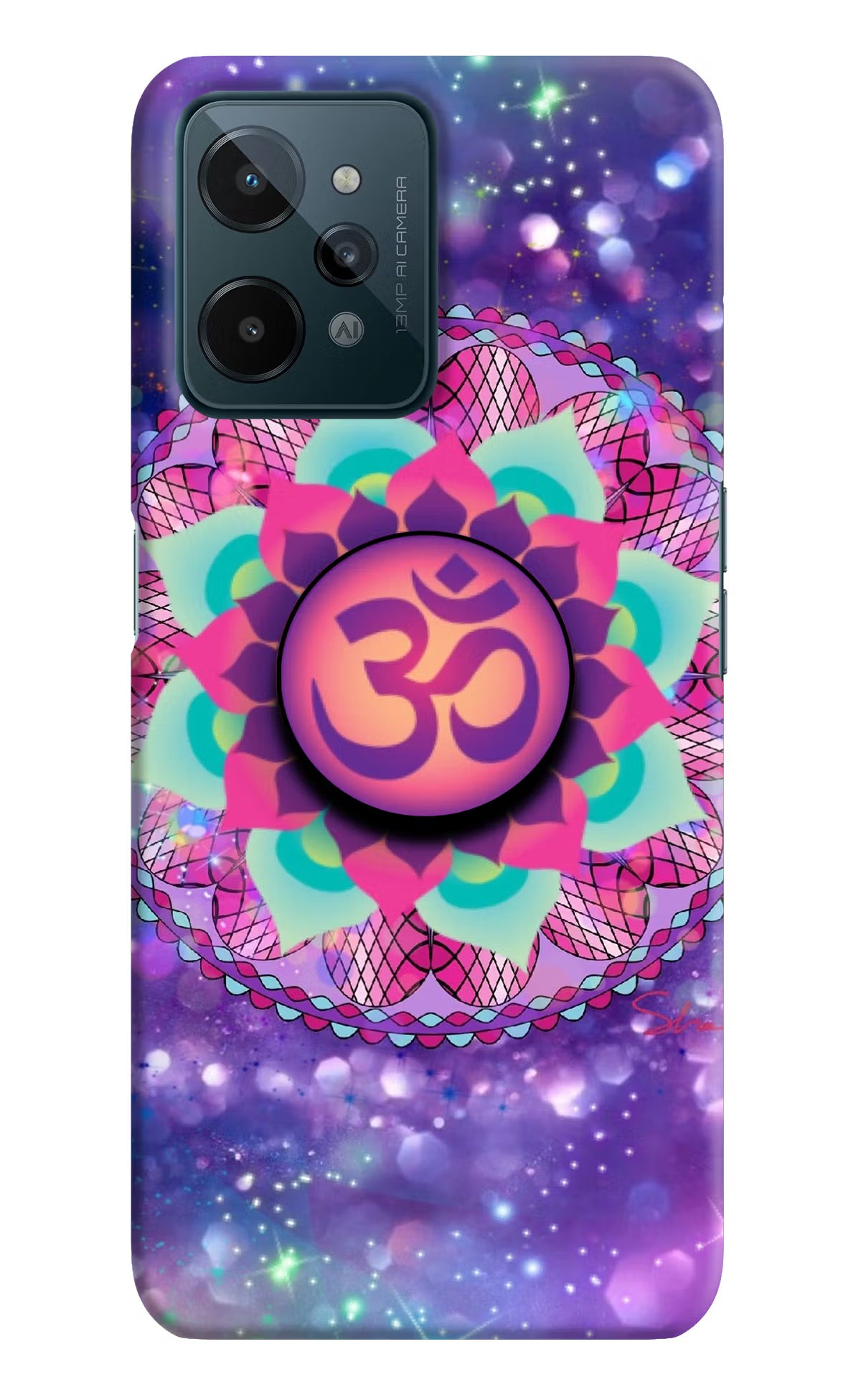 Om Purple Realme C31 Pop Case by Casekaro