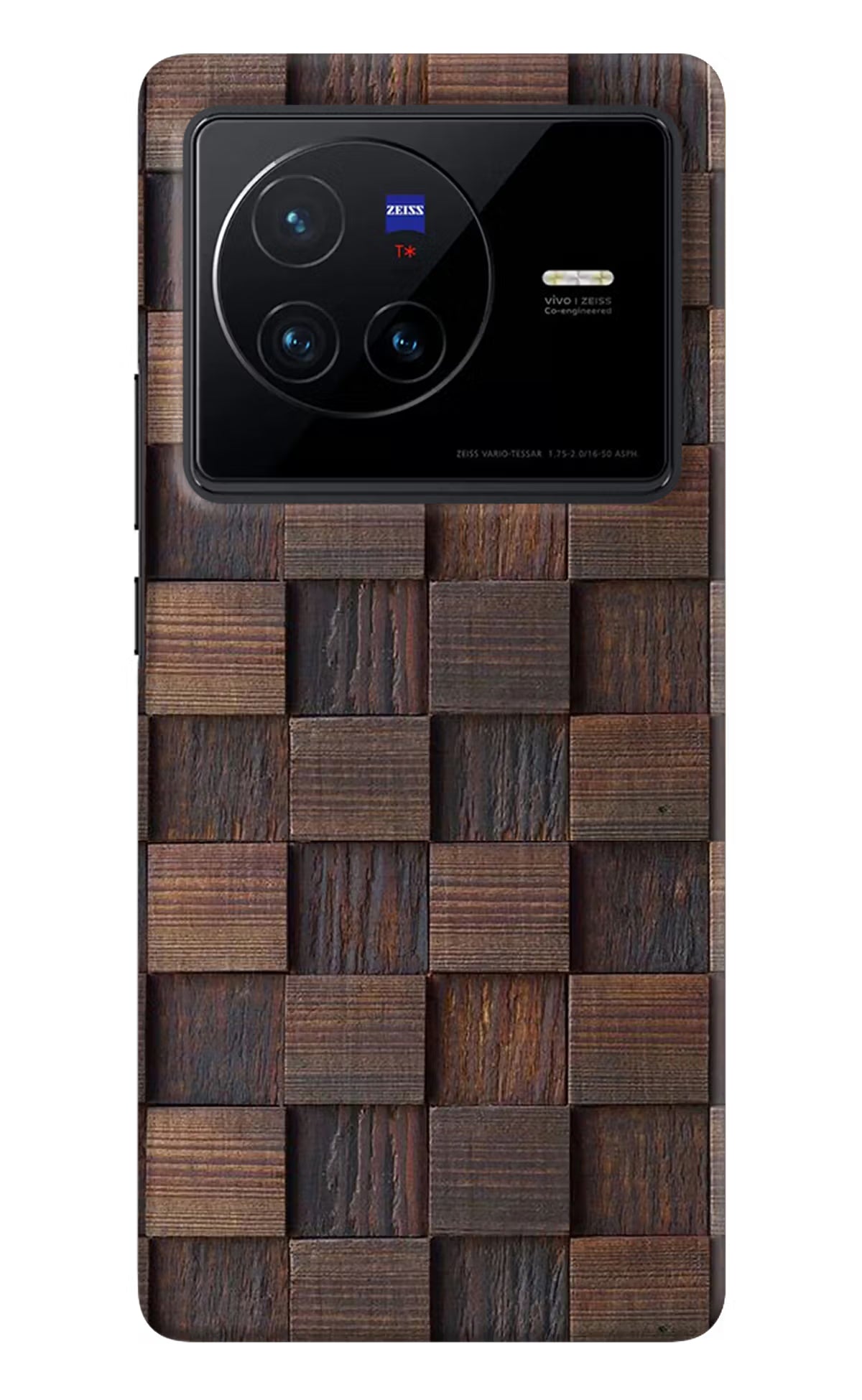Wooden Cube Design Vivo X80 Hard Case Back Cover by Casekaro