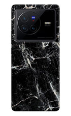 Black Marble Texture Vivo X80 Hard Case Back Cover by Casekaro