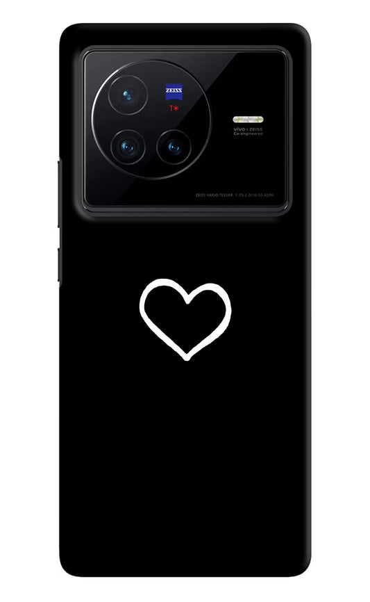 Heart Vivo X80 Hard Case Back Cover by Casekaro