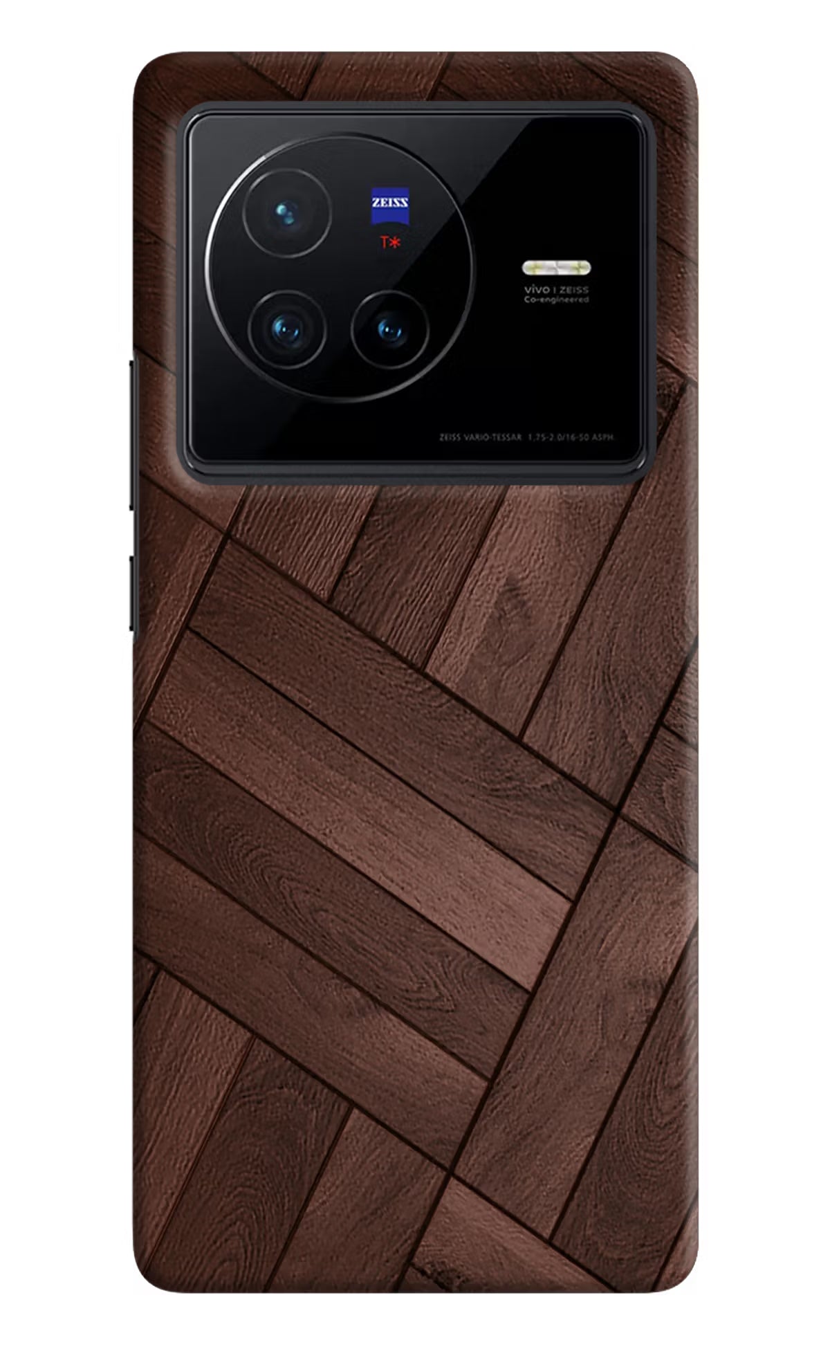 Wooden Texture Design Vivo X80 Hard Case Back Cover by Casekaro