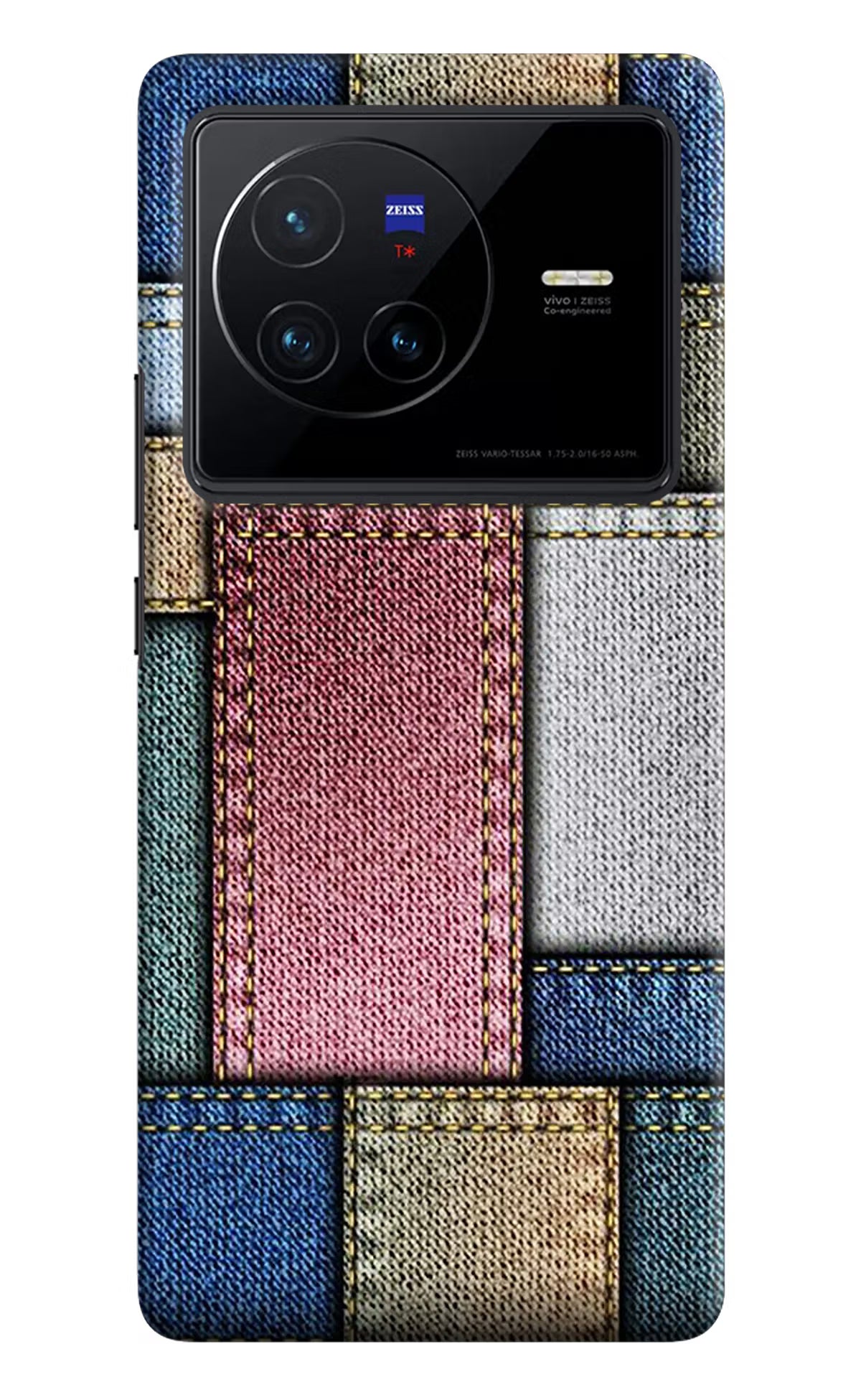 Multicolor Jeans Vivo X80 Hard Case Back Cover by Casekaro