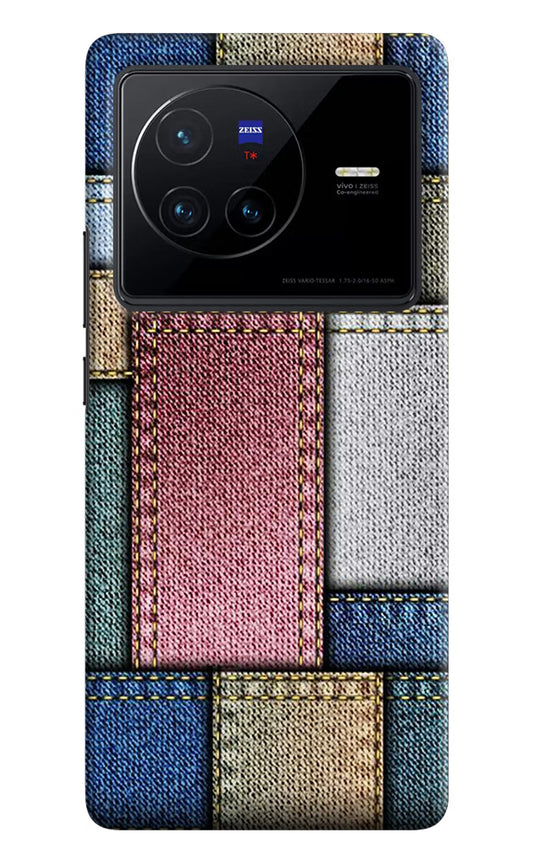 Multicolor Jeans Vivo X80 Hard Case Back Cover by Casekaro