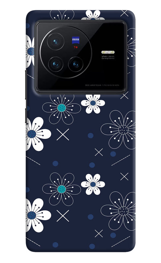Flowers Vivo X80 Hard Case Back Cover by Casekaro