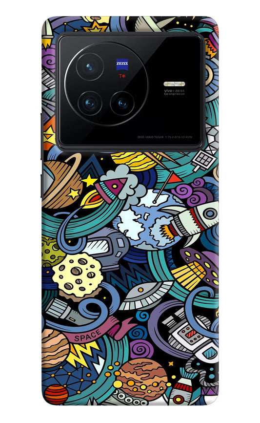 Space Abstract Vivo X80 Hard Case Back Cover by Casekaro