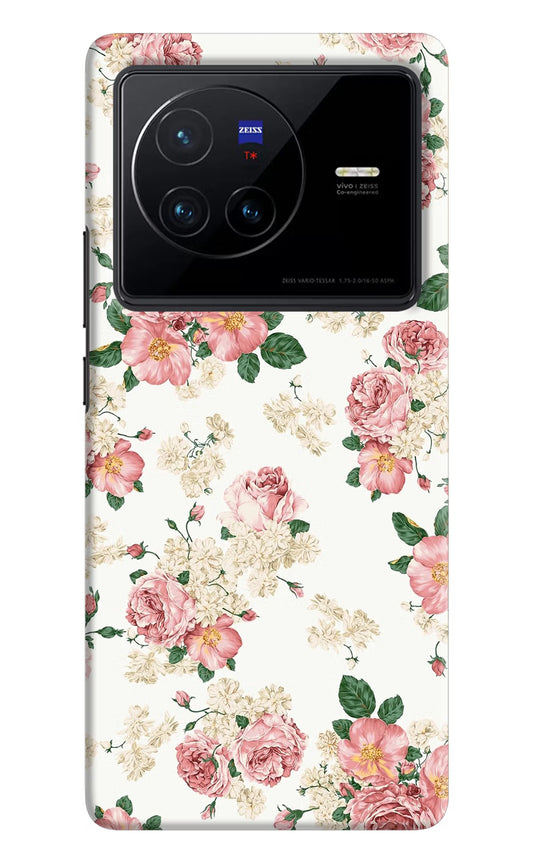 Flowers Vivo X80 Hard Case Back Cover by Casekaro