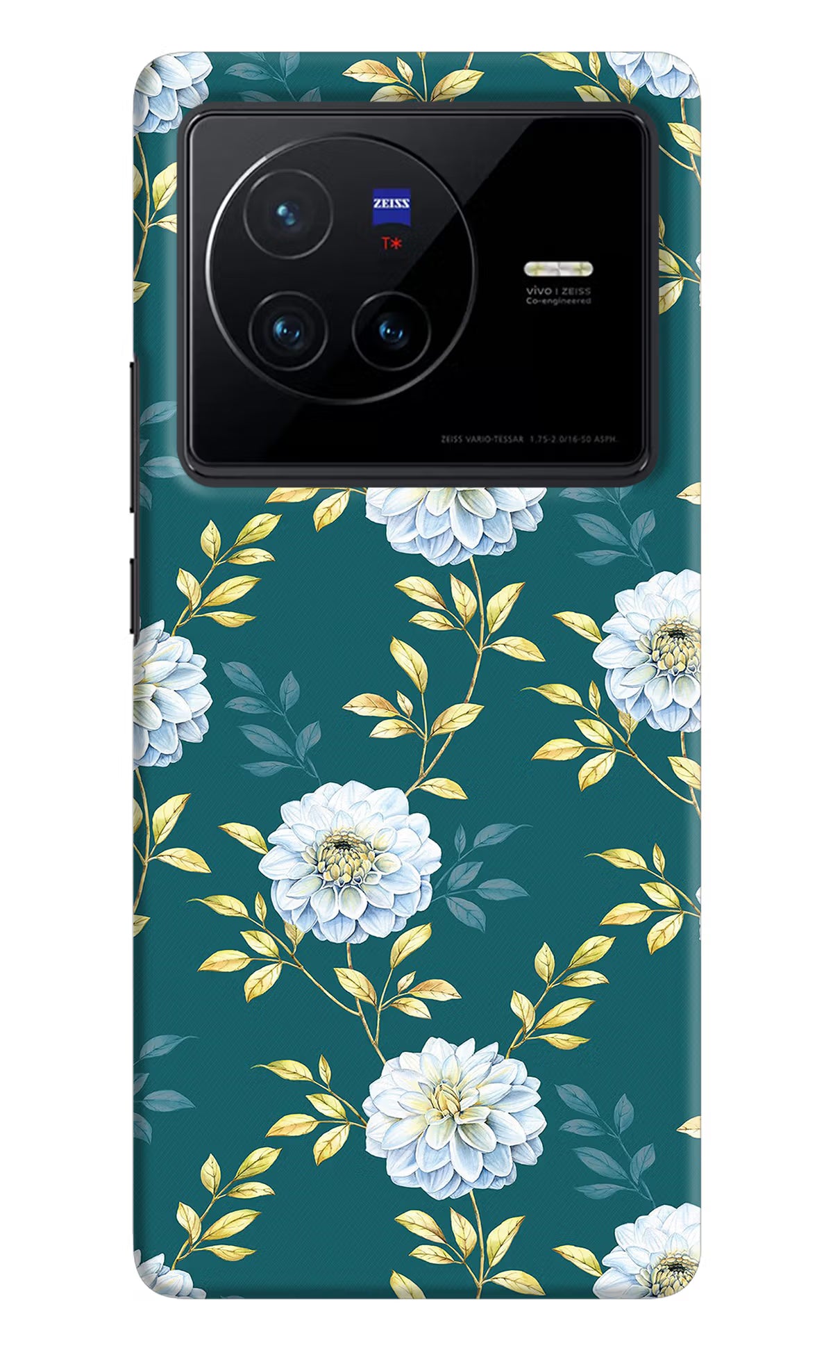 Flowers Vivo X80 Hard Case Back Cover by Casekaro