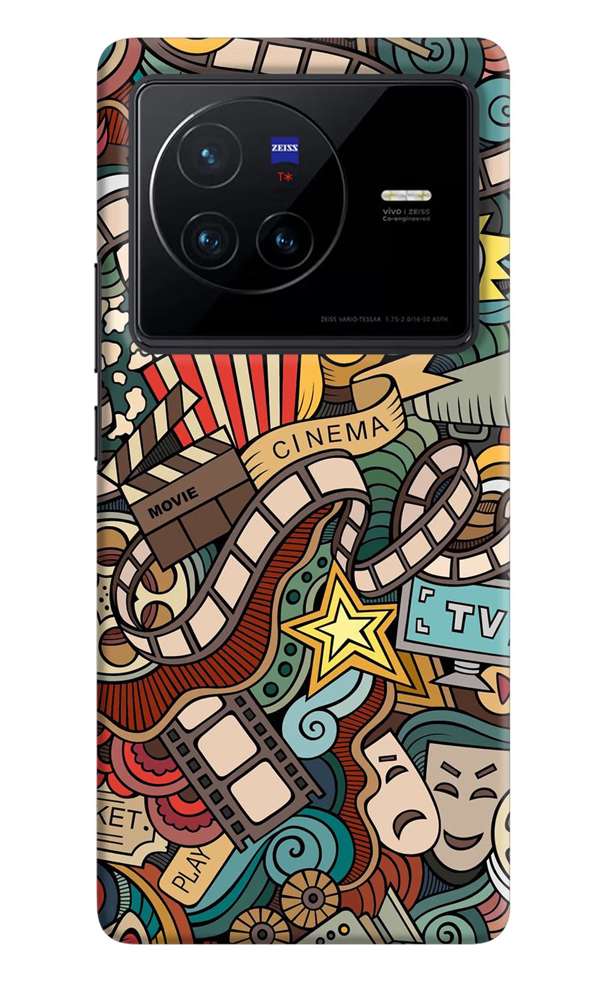 Cinema Abstract Vivo X80 Hard Case Back Cover by Casekaro