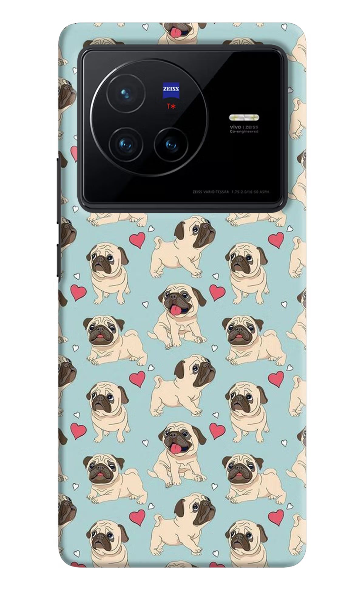 Pug Dog Vivo X80 Hard Case Back Cover by Casekaro