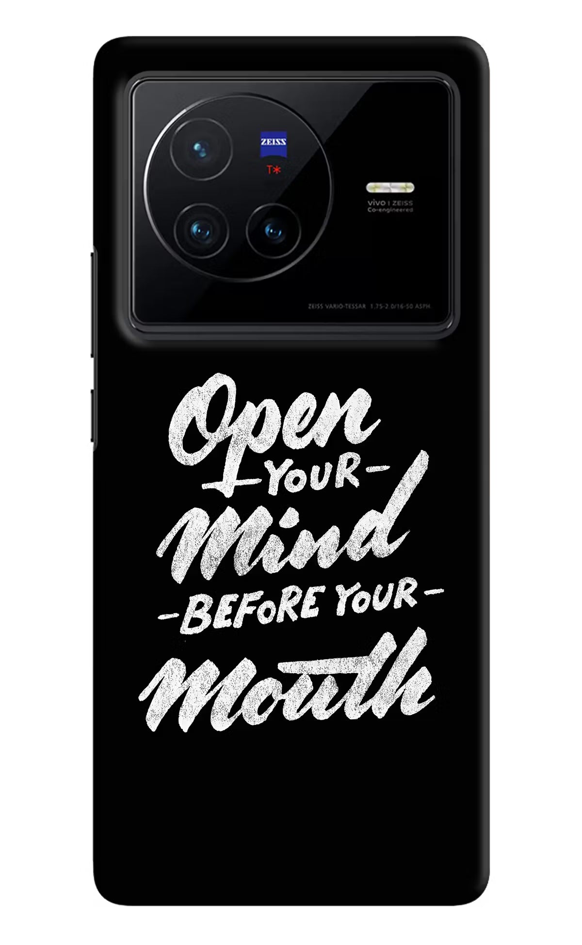 Open Your Mind Before Your Mouth Vivo X80 Hard Case Back Cover by Casekaro