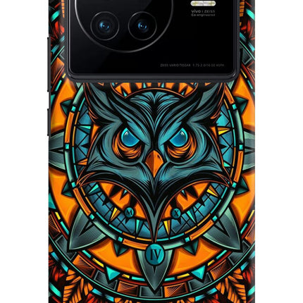 Angry Owl Art Vivo X80 Hard Case Back Cover by Casekaro