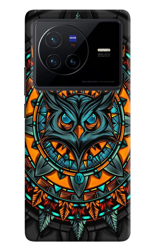 Angry Owl Art Vivo X80 Hard Case Back Cover by Casekaro