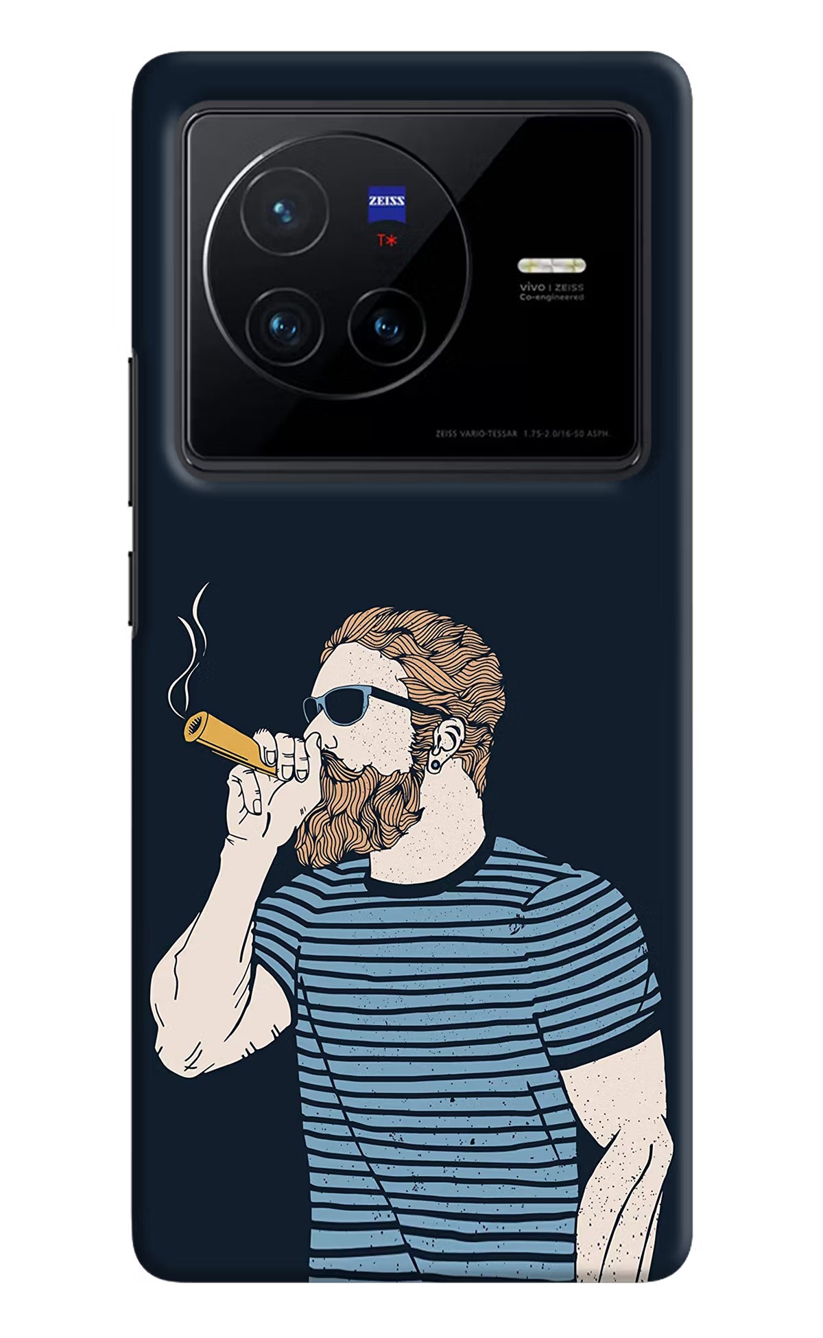 Smoking Vivo X80 Hard Case Back Cover by Casekaro