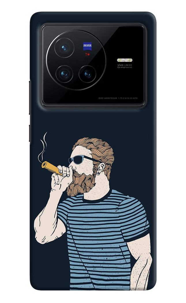 Smoking Vivo X80 Hard Case Back Cover by Casekaro