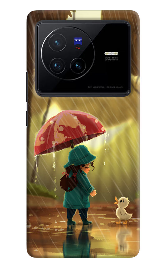 Rainy Day Vivo X80 Hard Case Back Cover by Casekaro