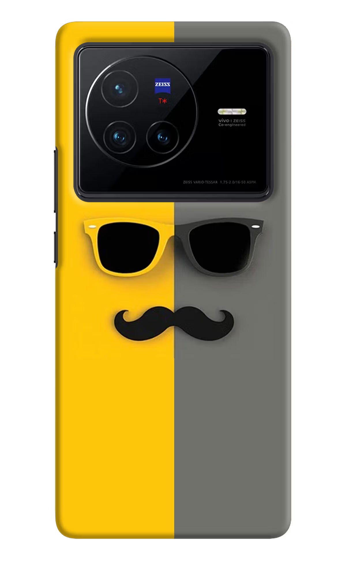 Sunglasses with Mustache Vivo X80 Hard Case Back Cover by Casekaro