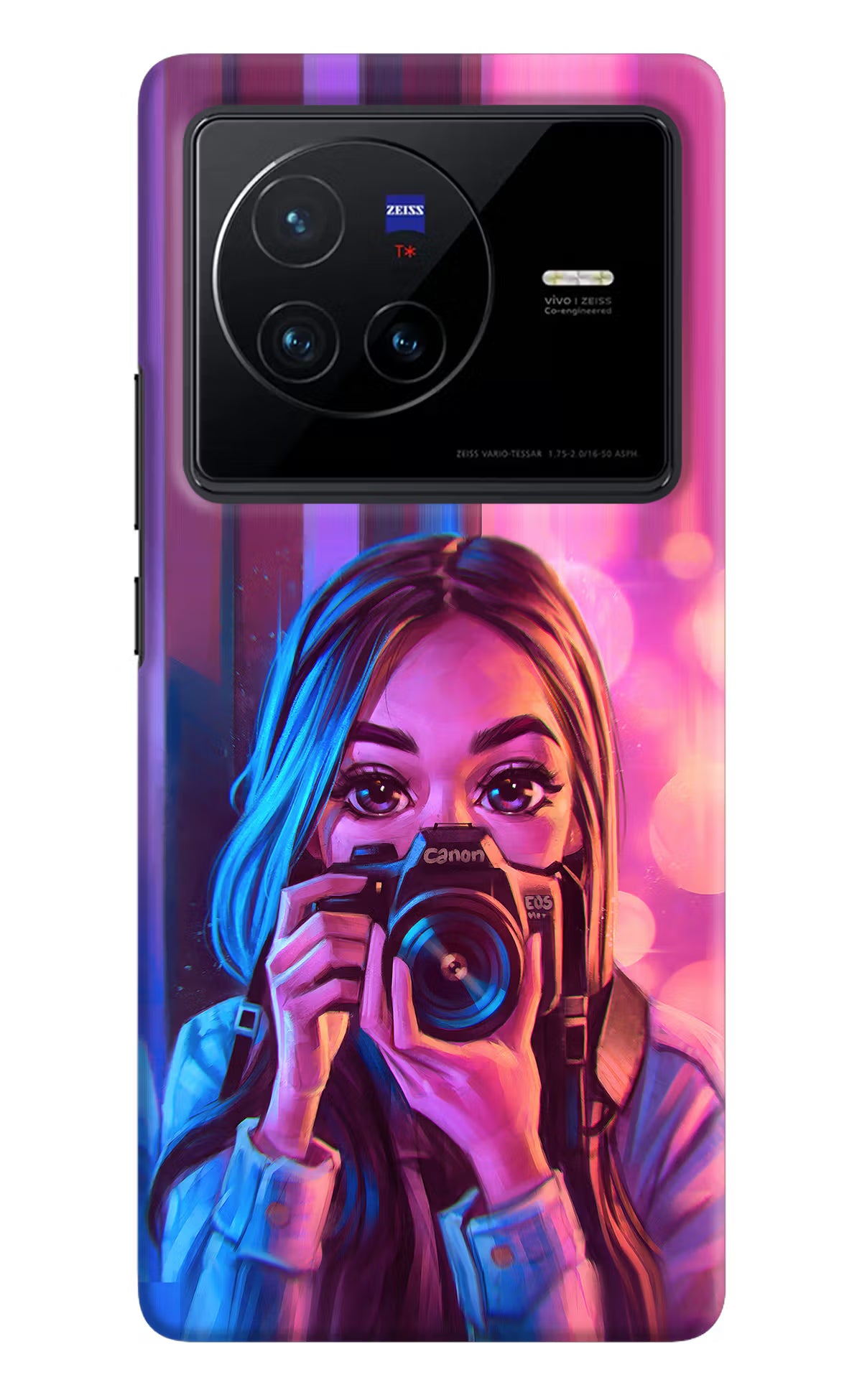 Girl Photographer Vivo X80 Hard Case Back Cover by Casekaro