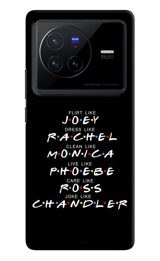 FRIENDS Character Vivo X80 Hard Case Back Cover by Casekaro