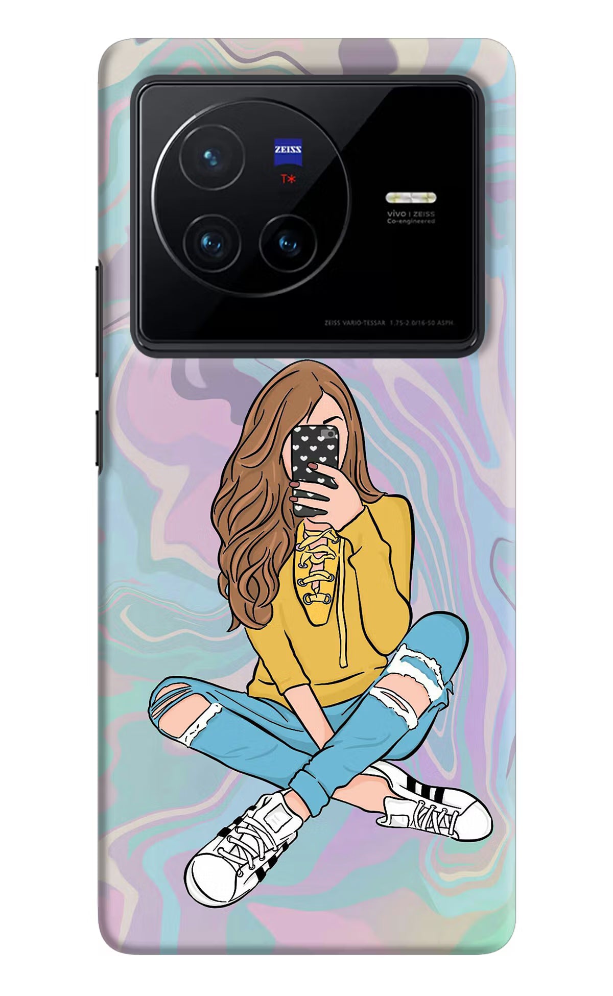 Selfie Girl Vivo X80 Hard Case Back Cover by Casekaro