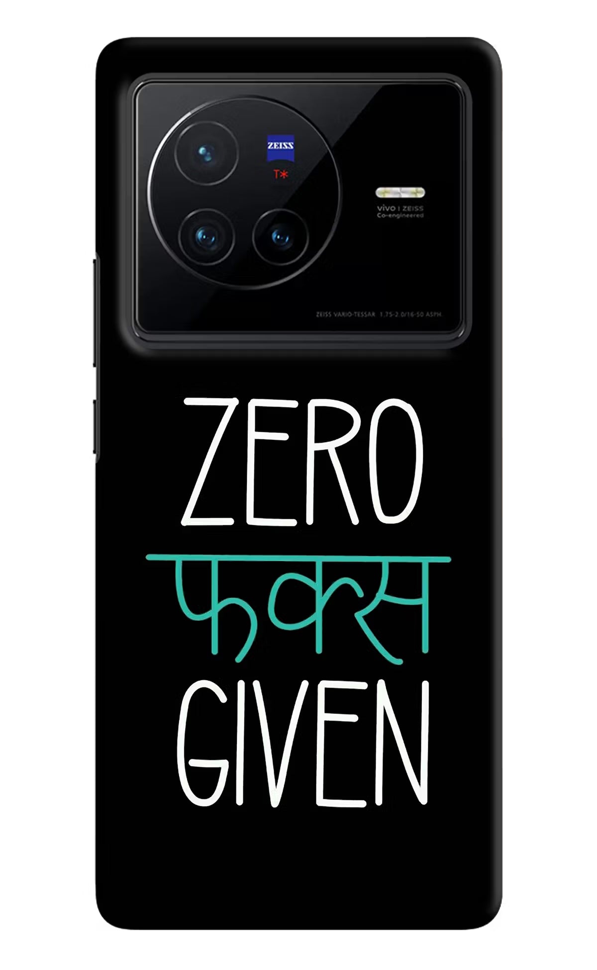 Zero Fucks Given Vivo X80 Hard Case Back Cover by Casekaro