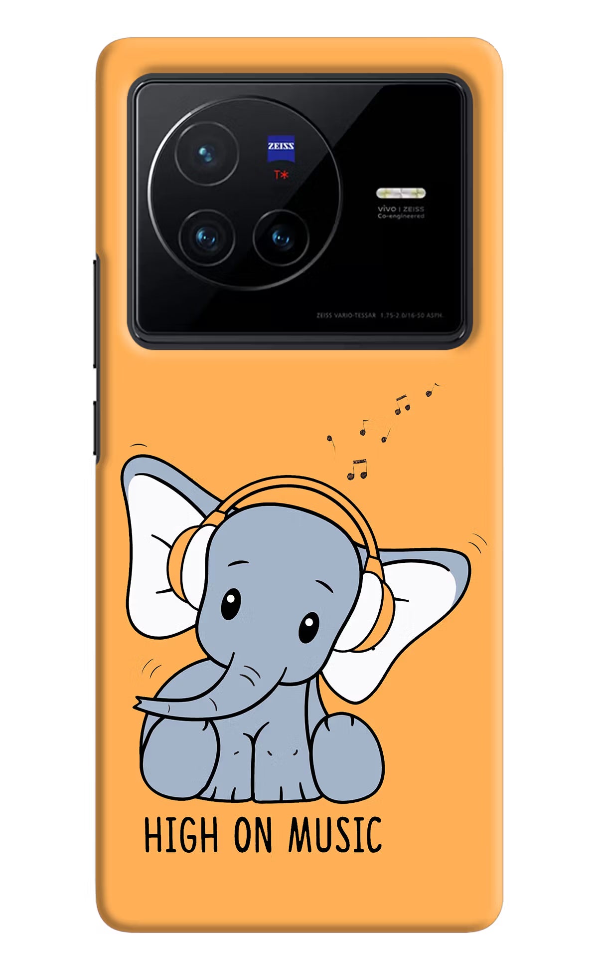 High On Music Vivo X80 Hard Case Back Cover by Casekaro