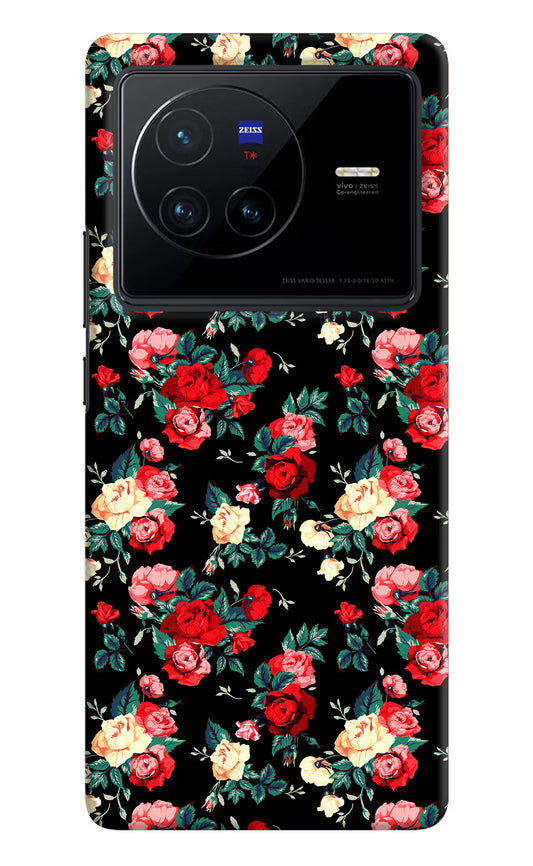Rose Pattern Vivo X80 Hard Case Back Cover by Casekaro