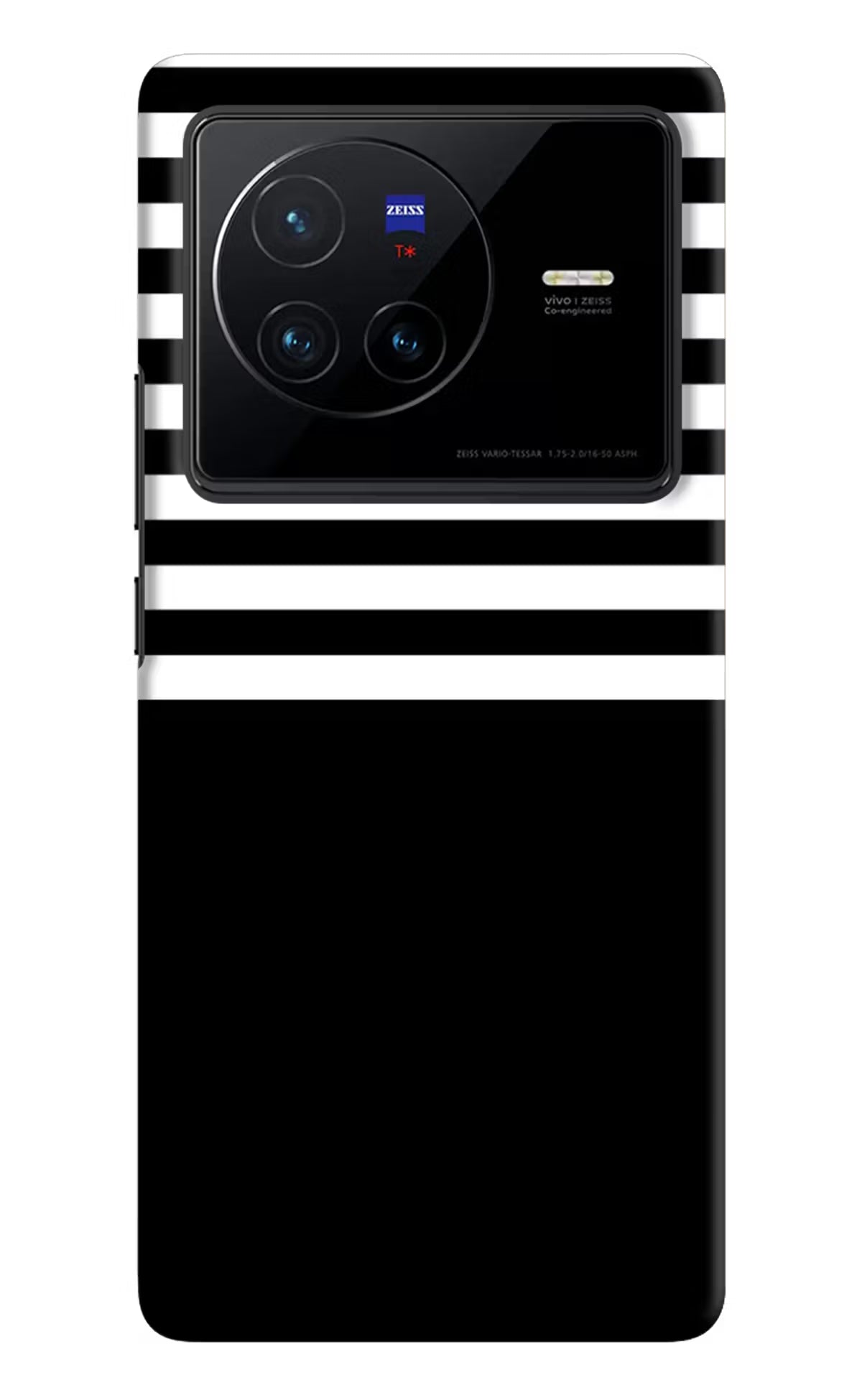 Black and White Print Vivo X80 Hard Case Back Cover by Casekaro