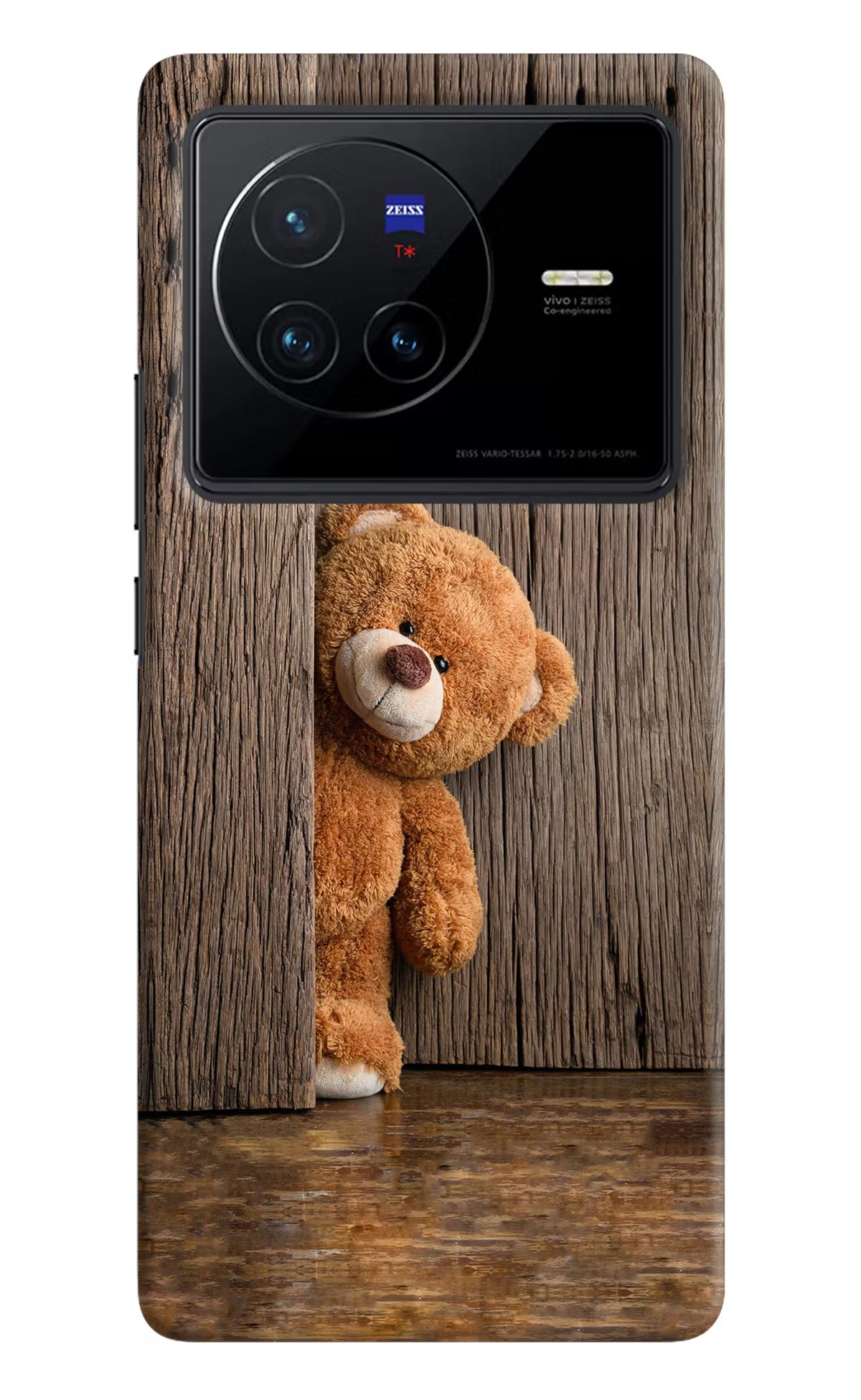 Teddy Wooden Vivo X80 Hard Case Back Cover by Casekaro