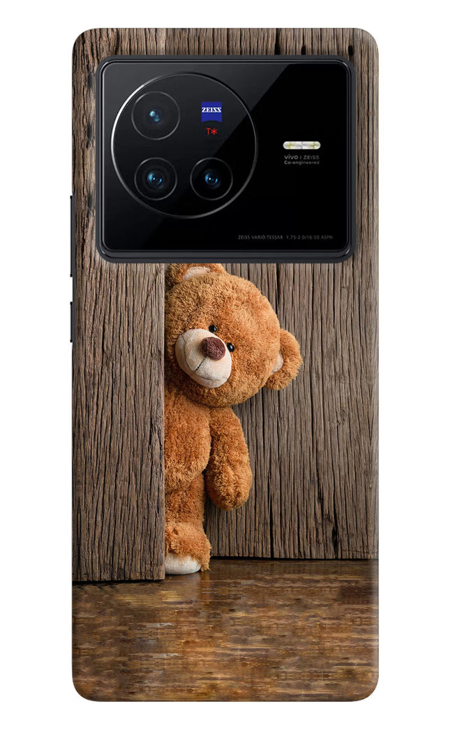 Teddy Wooden Vivo X80 Hard Case Back Cover by Casekaro