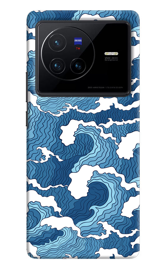 Blue Waves Vivo X80 Hard Case Back Cover by Casekaro