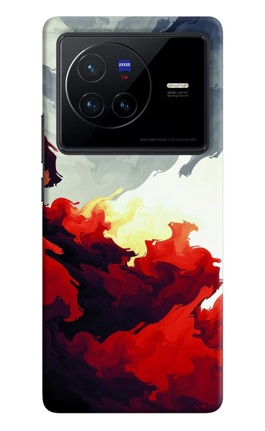 Fire Cloud Vivo X80 Hard Case Back Cover by Casekaro