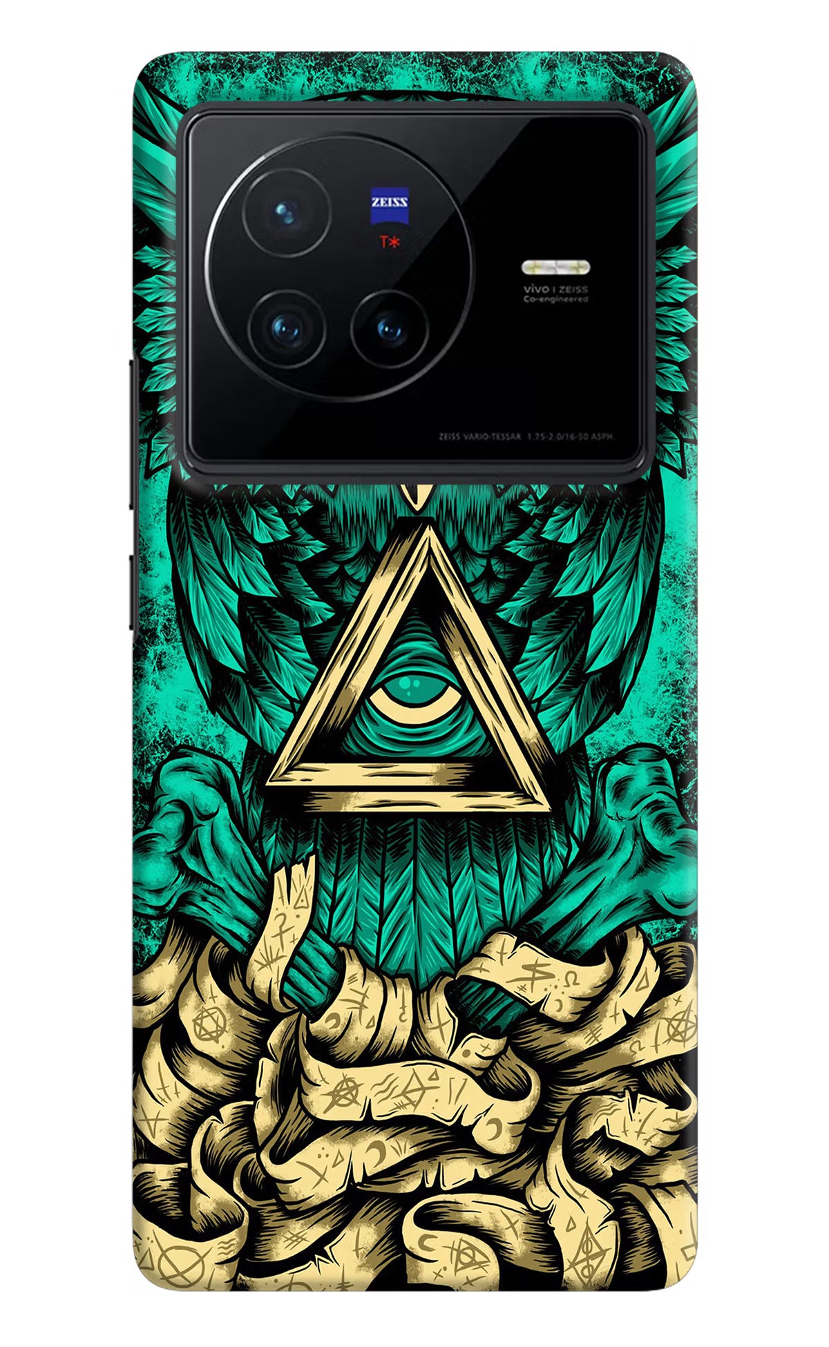 Green Owl Vivo X80 Hard Case Back Cover by Casekaro