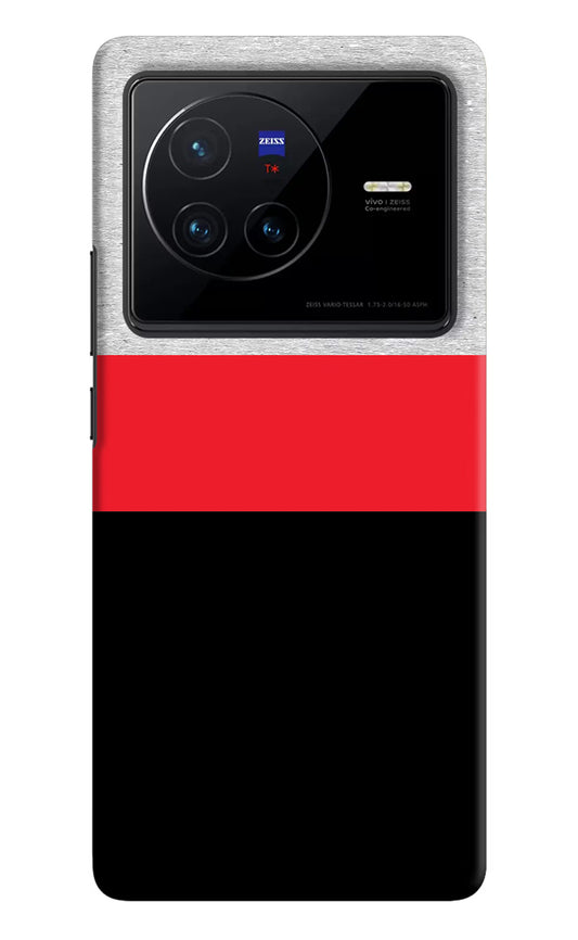Tri Color Pattern Vivo X80 Hard Case Back Cover by Casekaro
