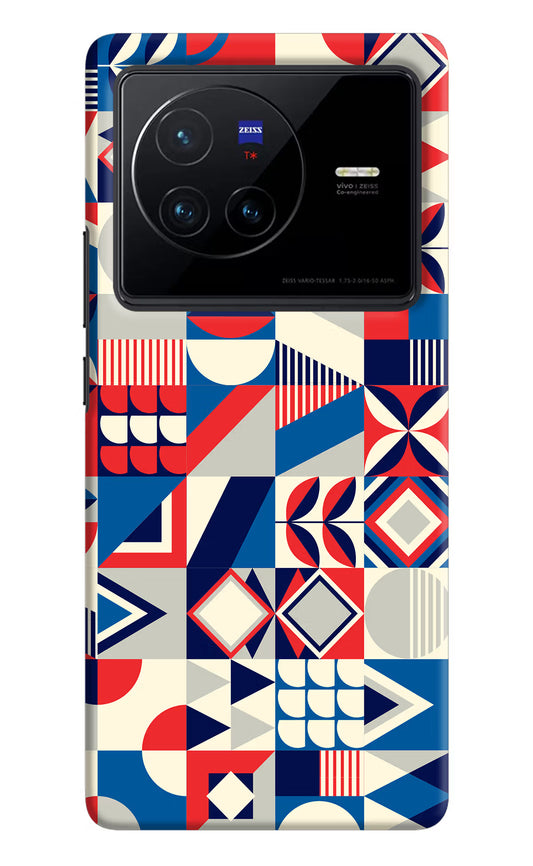 Colorful Pattern Vivo X80 Hard Case Back Cover by Casekaro