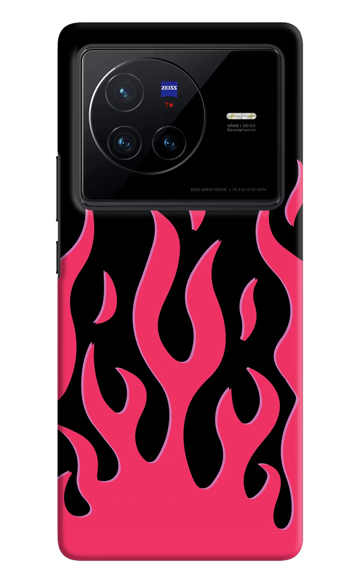 Fire Flames Vivo X80 Hard Case Back Cover by Casekaro