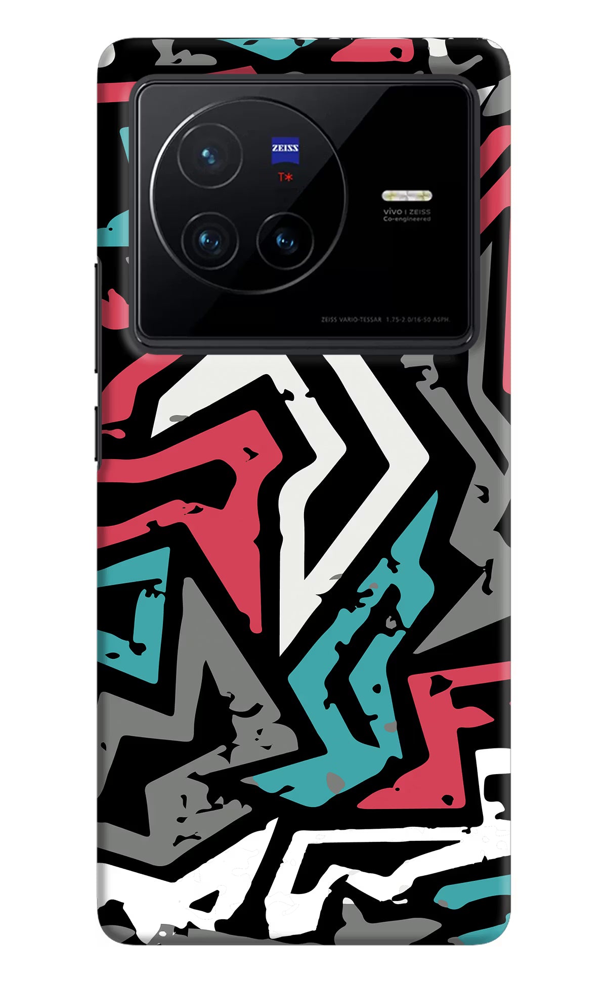 Geometric Graffiti Vivo X80 Hard Case Back Cover by Casekaro