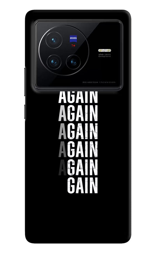 Again Again Gain Vivo X80 Hard Case Back Cover by Casekaro