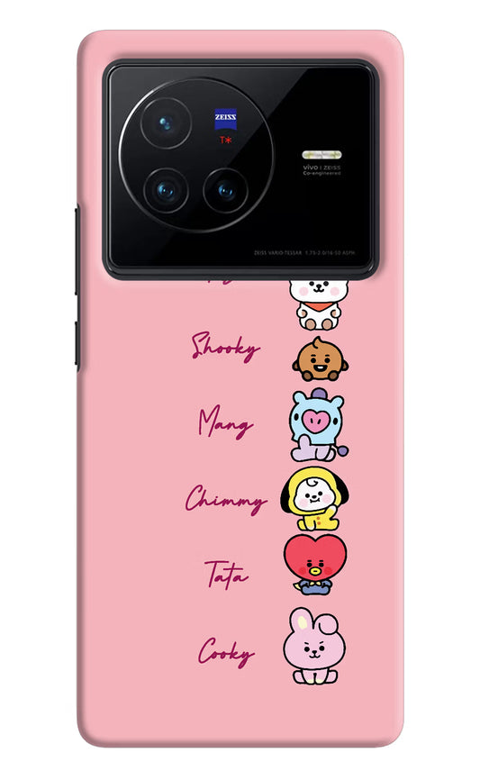BTS names Vivo X80 Hard Case Back Cover by Casekaro