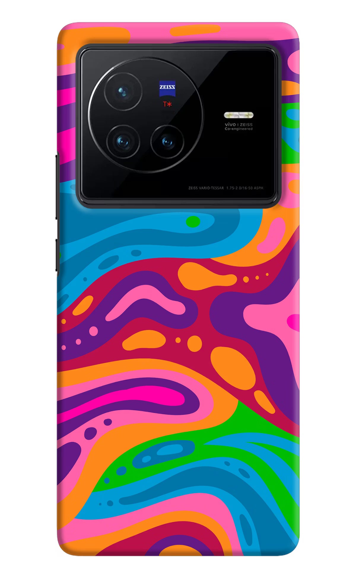 Trippy Pattern Vivo X80 Hard Case Back Cover by Casekaro