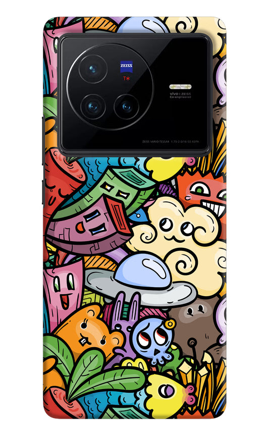 Veggie Doodle Vivo X80 Hard Case Back Cover by Casekaro